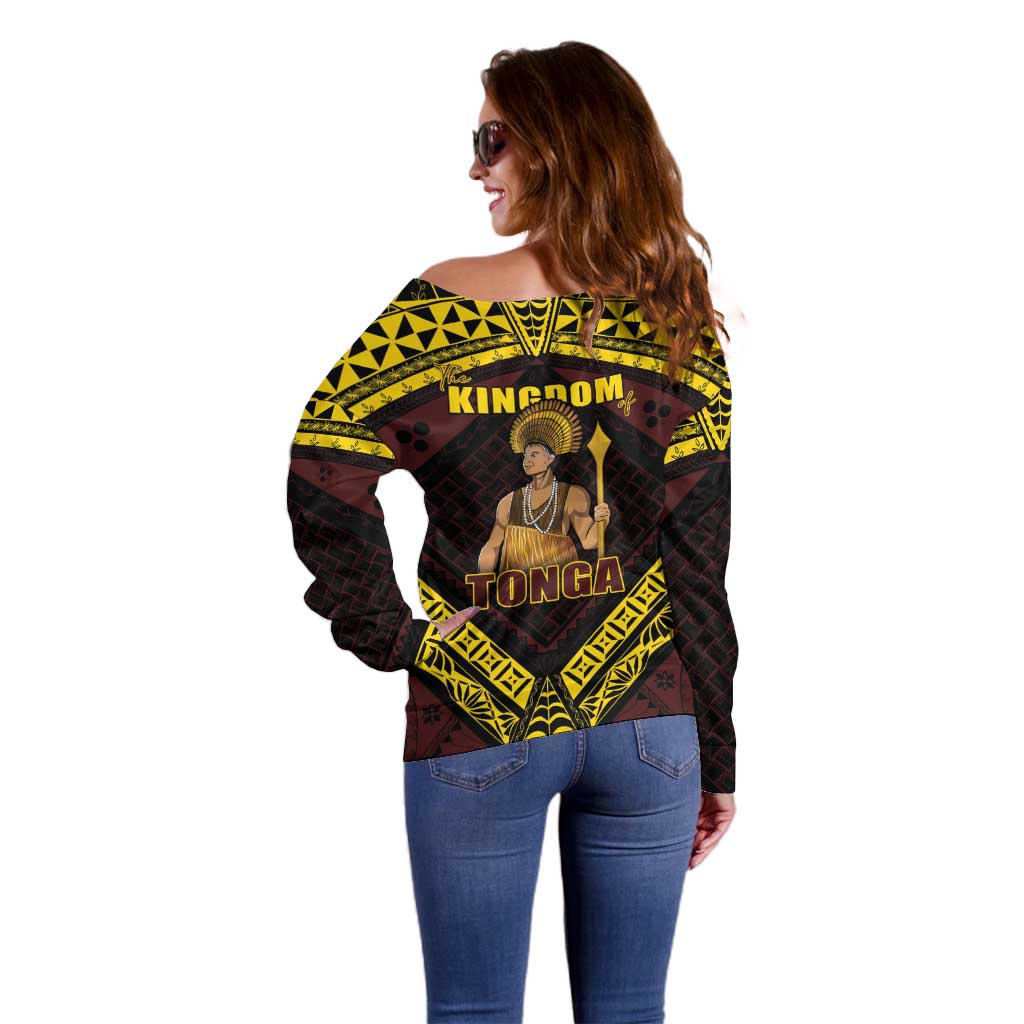 Tonga First King Off Shoulder Sweater Ahoeitu Know Your Roots
