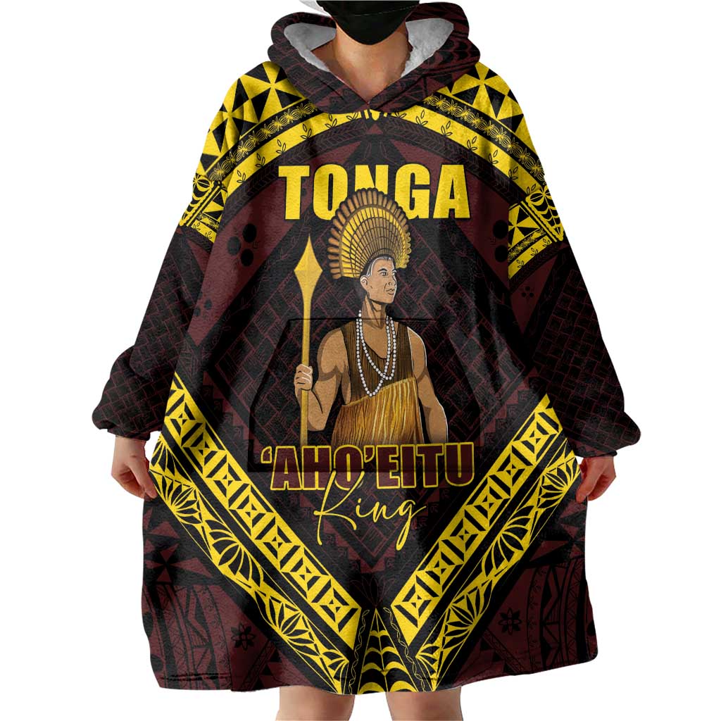 Tonga First King Wearable Blanket Hoodie Ahoeitu Know Your Roots