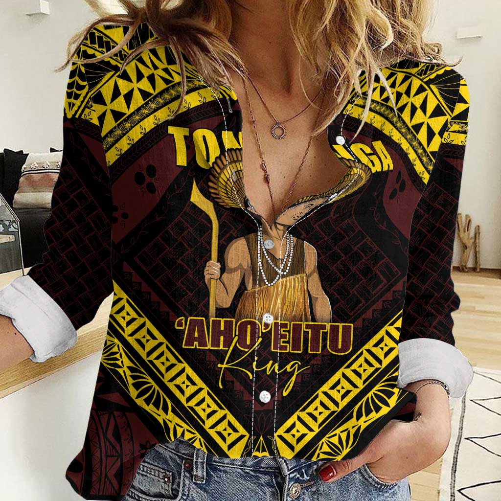 Tonga First King Women Casual Shirt Ahoeitu Know Your Roots