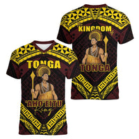 Tonga First King Women V-Neck T-Shirt Ahoeitu Know Your Roots LT05 - Polynesian Pride