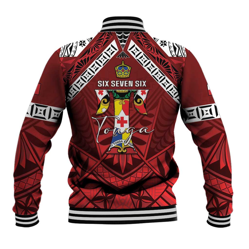 Tonga Emancipation Day Baseball Jacket Tongan Kupesi Pattern