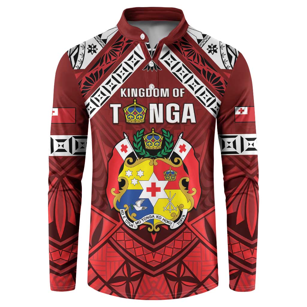 Tonga Emancipation Day Button Sweatshirt Tongan Kupesi Pattern