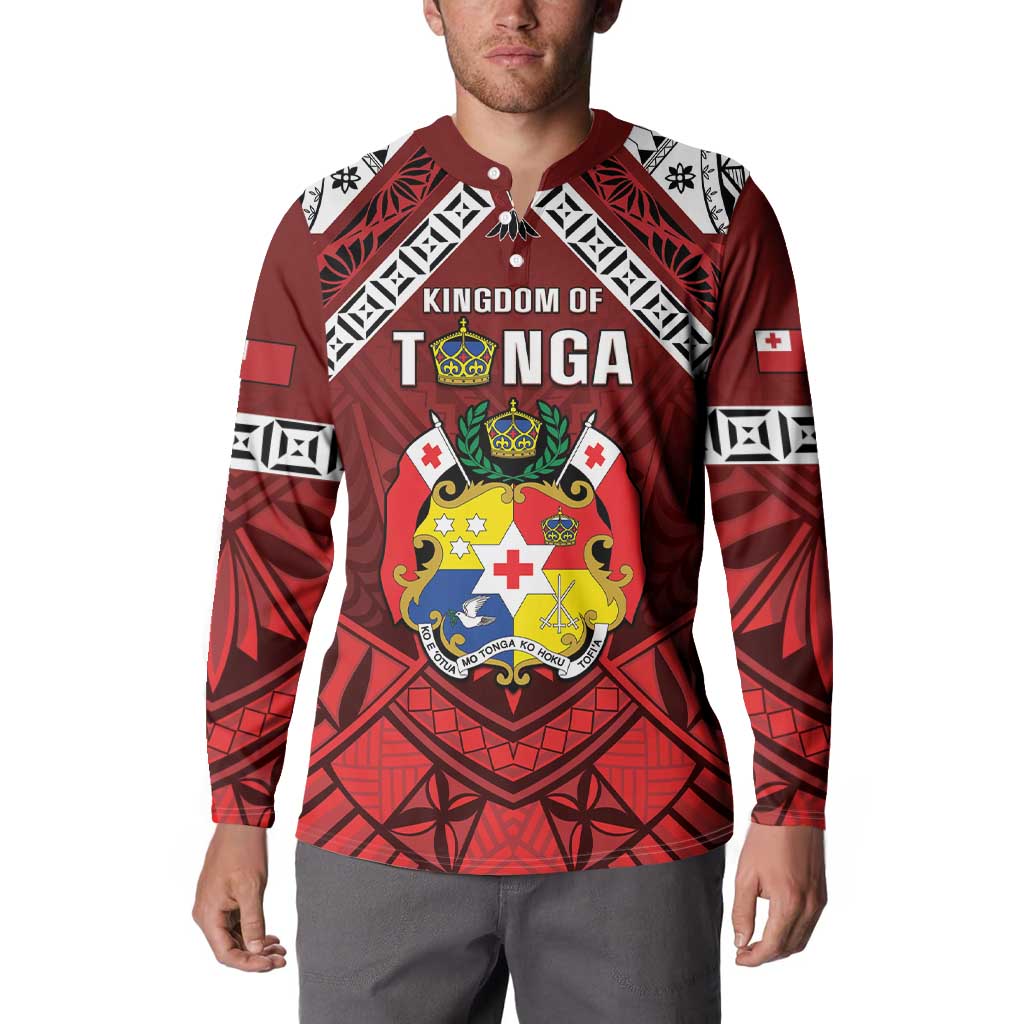 Tonga Emancipation Day Button Sweatshirt Tongan Kupesi Pattern