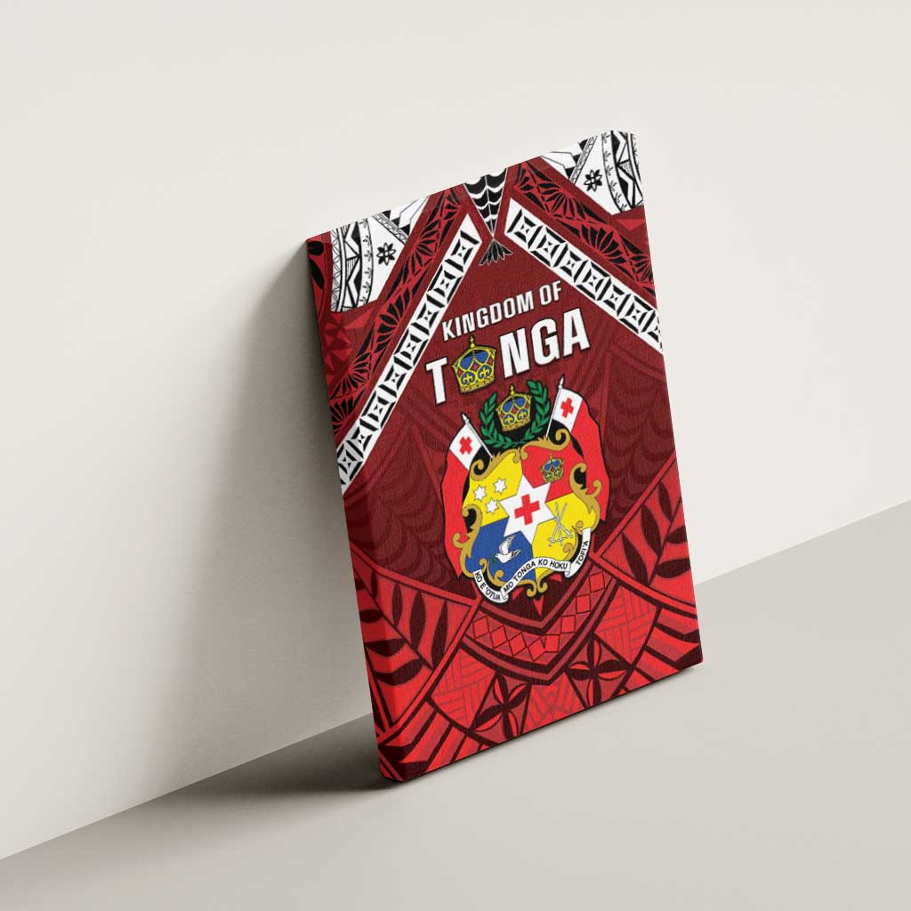 Tonga Emancipation Day Canvas Wall Art Tongan Kupesi Pattern