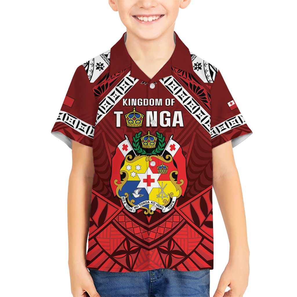 Tonga Emancipation Day Family Matching Off Shoulder Short Dress and Hawaiian Shirt Tongan Kupesi Pattern