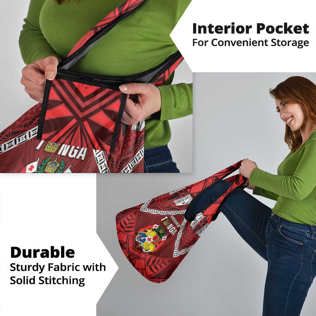 Tonga Emancipation Day Grocery Bag Tongan Kupesi Pattern