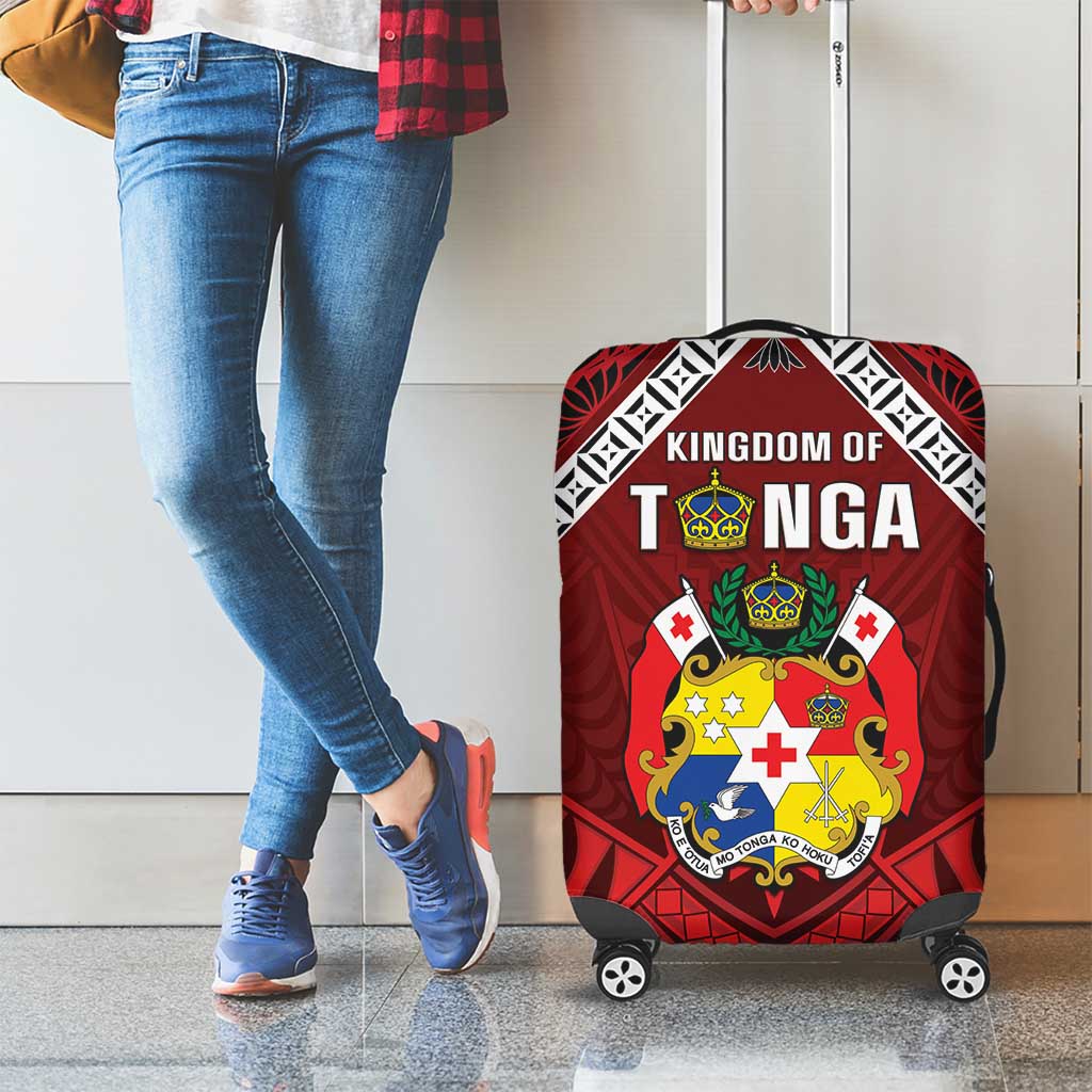 Tonga Emancipation Day Luggage Cover Tongan Kupesi Pattern LT05 - Polynesian Pride