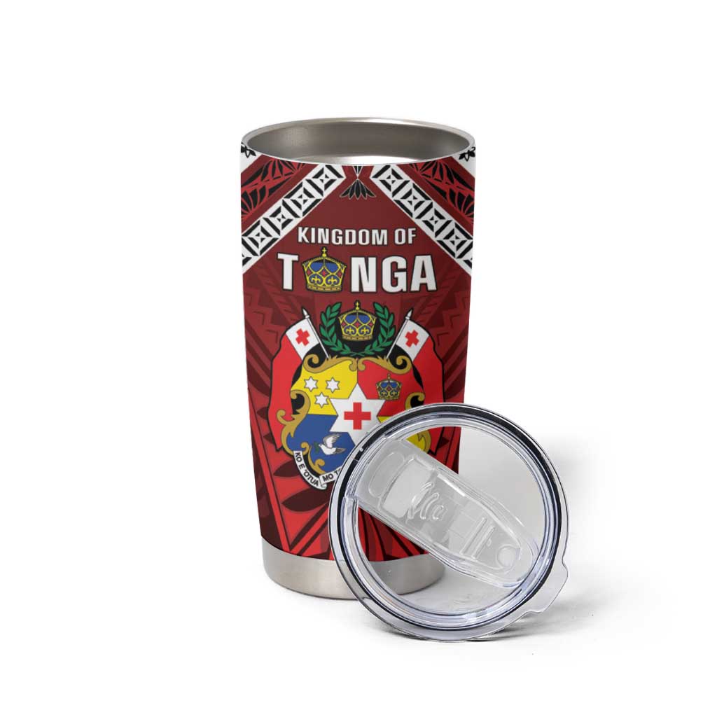 Tonga Emancipation Day Tumbler Cup Tongan Kupesi Pattern