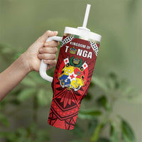 Tonga Emancipation Day Tumbler With Handle Tongan Kupesi Pattern
