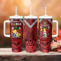 Tonga Emancipation Day Tumbler With Handle Tongan Kupesi Pattern