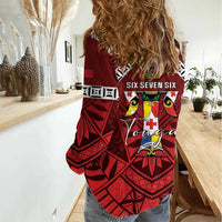 Tonga Emancipation Day Women Casual Shirt Tongan Kupesi Pattern