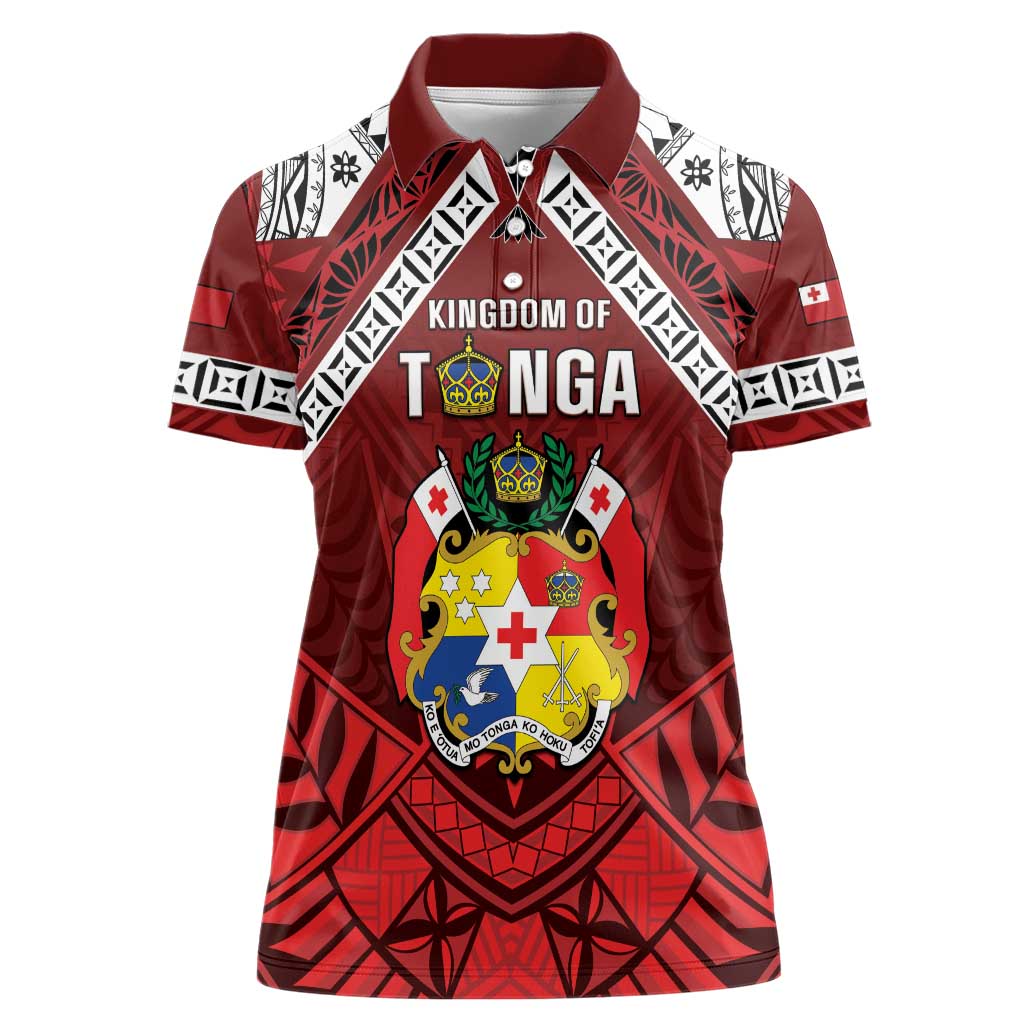 Tonga Emancipation Day Women Polo Shirt Tongan Kupesi Pattern