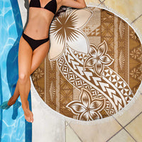 Tonga Kupesi Ngatu Beach Blanket Vintage Brown Plumeria