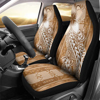 Tonga Kupesi Ngatu Car Seat Cover Vintage Brown Plumeria
