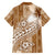 Tonga Kupesi Ngatu Family Matching Summer Maxi Dress and Hawaiian Shirt Vintage Brown Plumeria