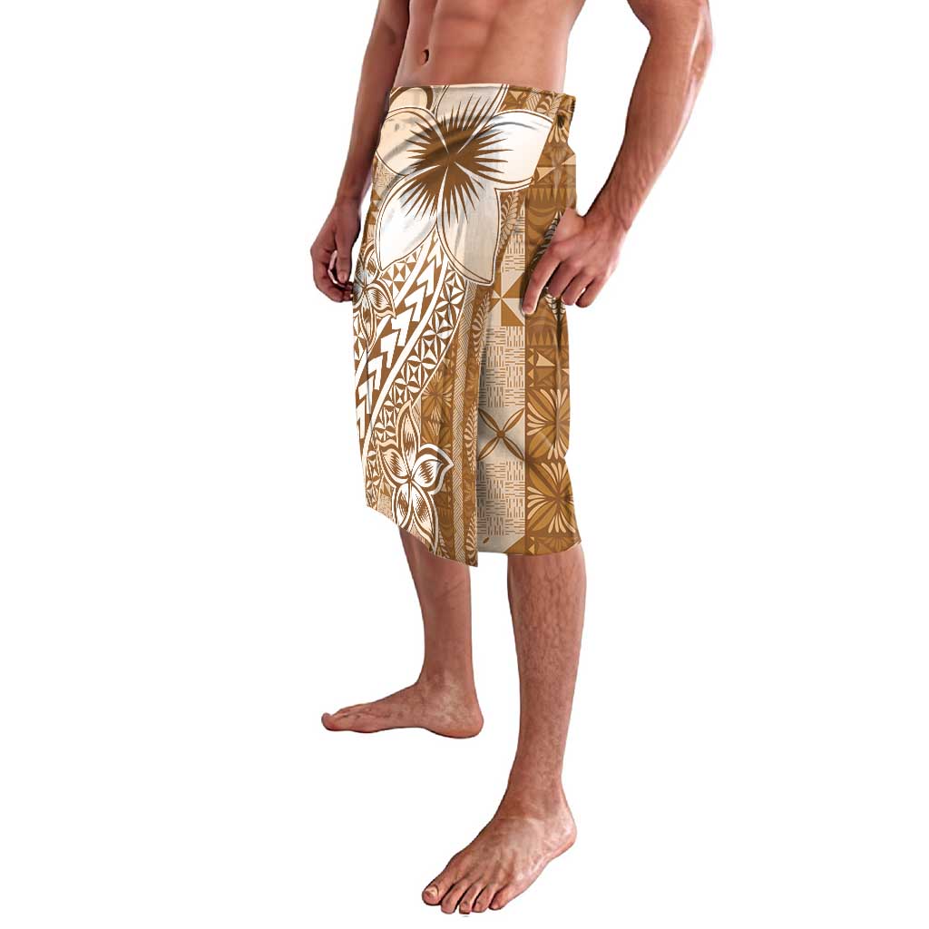 Tonga Kupesi Ngatu Lavalava Vintage Brown Plumeria