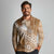 Tonga Kupesi Ngatu Long Sleeve Polo Shirt Vintage Brown Plumeria