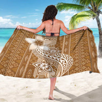 Tonga Kupesi Ngatu Sarong Vintage Brown Plumeria