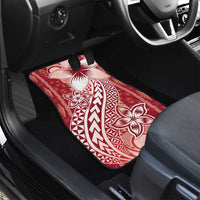 Tonga Kupesi Ngatu Car Mats Vintage Red Plumeria