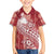 Tonga Kupesi Ngatu Family Matching Summer Maxi Dress and Hawaiian Shirt Vintage Red Plumeria