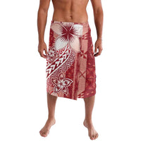 Tonga Kupesi Ngatu Lavalava Vintage Red Plumeria