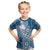Tonga Kupesi Ngatu Kid T Shirt Vintage Blue Plumeria