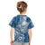 Tonga Kupesi Ngatu Kid T Shirt Vintage Blue Plumeria