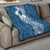Tonga Kupesi Ngatu Quilt Vintage Blue Plumeria