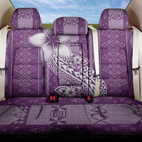 Tonga Kupesi Ngatu Back Car Seat Cover Vintage Purple Plumeria