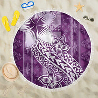 Tonga Kupesi Ngatu Beach Blanket Vintage Purple Plumeria
