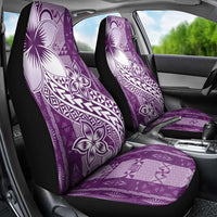 Tonga Kupesi Ngatu Car Seat Cover Vintage Purple Plumeria