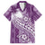Tonga Kupesi Ngatu Family Matching Summer Maxi Dress and Hawaiian Shirt Vintage Purple Plumeria