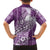Tonga Kupesi Ngatu Family Matching Tank Maxi Dress and Hawaiian Shirt Vintage Purple Plumeria