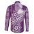 Tonga Kupesi Ngatu Family Matching Tank Maxi Dress and Hawaiian Shirt Vintage Purple Plumeria
