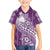Tonga Kupesi Ngatu Kid Hawaiian Shirt Vintage Purple Plumeria