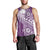 Tonga Kupesi Ngatu Men Tank Top Vintage Purple Plumeria