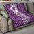 Tonga Kupesi Ngatu Quilt Vintage Purple Plumeria