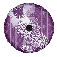 Tonga Kupesi Ngatu Spare Tire Cover Vintage Purple Plumeria