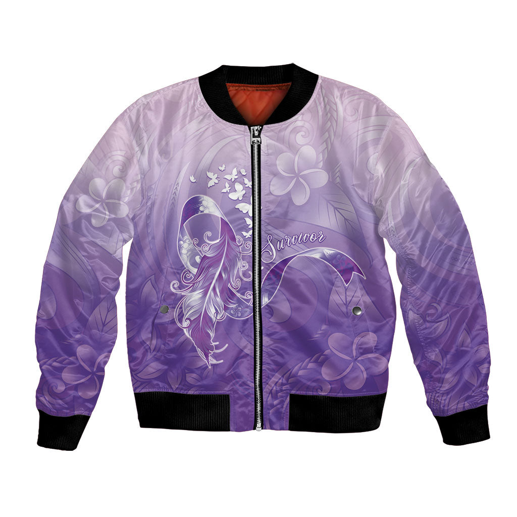 Lupus Awareness Month Bomber Jacket Polynesian Style LT05 Unisex Lilac - Polynesian Pride