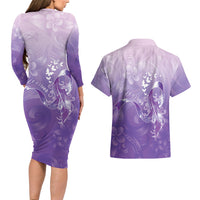Lupus Awareness Month Couples Matching Long Sleeve Bodycon Dress and Hawaiian Shirt Polynesian Style