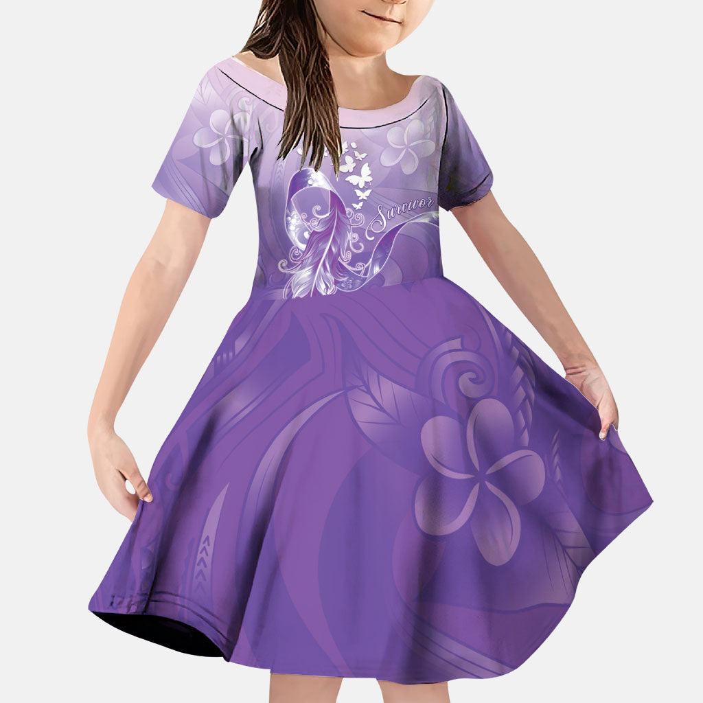 Lupus Awareness Month Family Matching Off The Shoulder Long Sleeve Dress and Hawaiian Shirt Polynesian Style