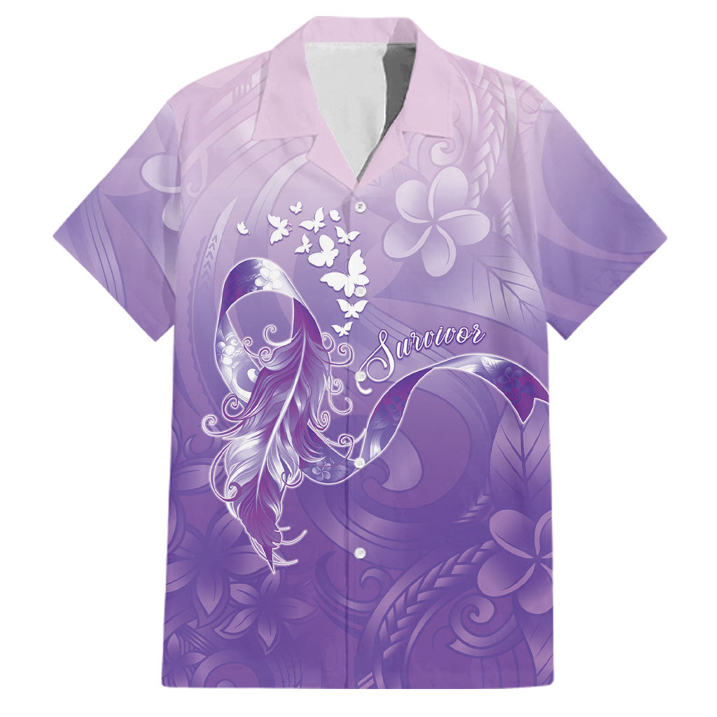 Lupus Awareness Month Family Matching Tank Maxi Dress and Hawaiian Shirt Polynesian Style LT05 Dad's Shirt - Short Sleeve Lilac - Polynesian Pride