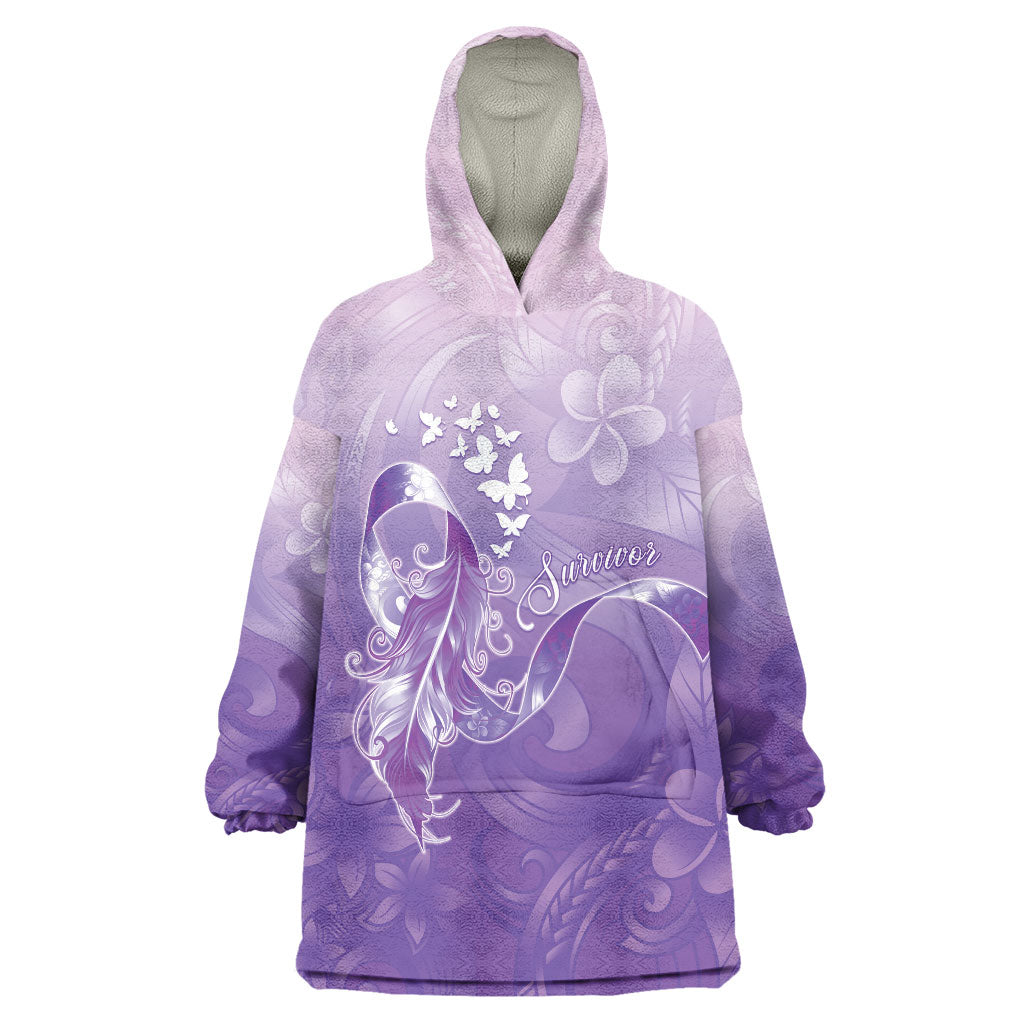 Lupus Awareness Month Wearable Blanket Hoodie Polynesian Style