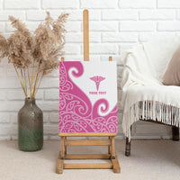 Personalised New Zealand Nurse Canvas Wall Art Maori Koru Pink Version LT05 - Polynesian Pride