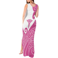 Personalised New Zealand Nurse Tank Maxi Dress Maori Koru Pink Version LT05 - Polynesian Pride