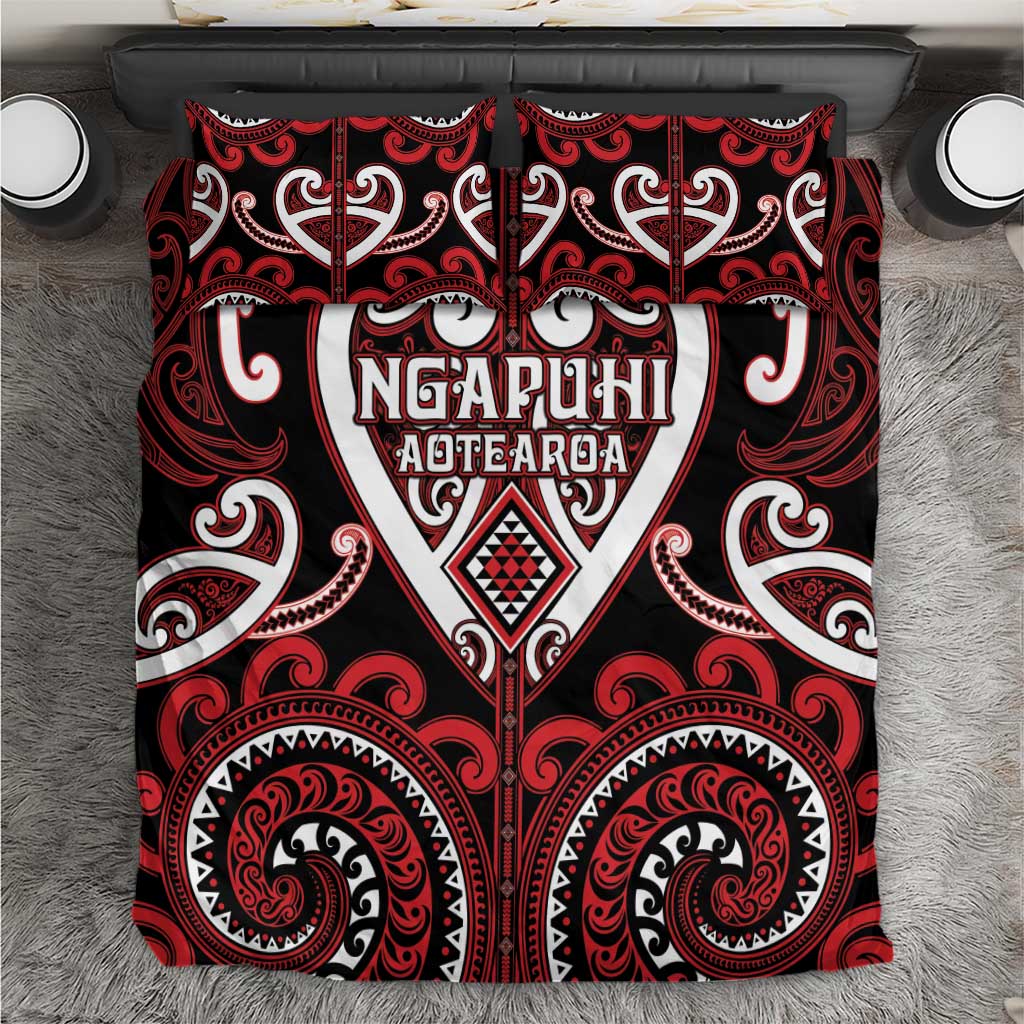 Aotearoa Ngapuhi Bedding Set Maori Tribal Pattern LT05 Red - Polynesian Pride