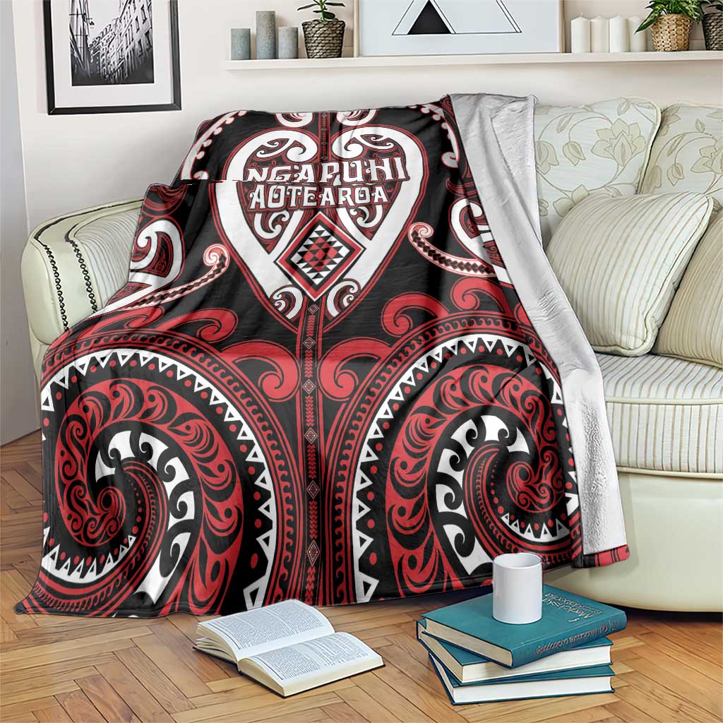 Aotearoa Ngapuhi Blanket Maori Tribal Pattern LT05 Red - Polynesian Pride