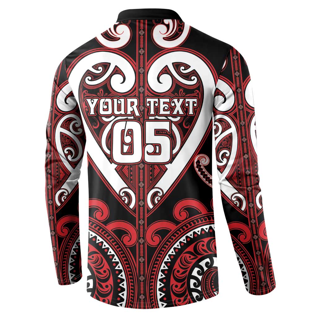 Custom Aotearoa Ngapuhi Button Sweatshirt Maori Tribal Pattern LT05 - Polynesian Pride