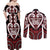Custom Aotearoa Ngapuhi Couples Matching Off Shoulder Maxi Dress and Long Sleeve Button Shirt Maori Tribal Pattern