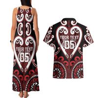 Custom Aotearoa Ngapuhi Couples Matching Tank Maxi Dress and Hawaiian Shirt Maori Tribal Pattern LT05 - Polynesian Pride